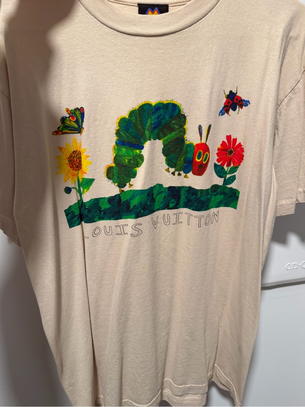 Mega Yacht Louis Vuitton Tee with Colorful Caterpillar Graphic